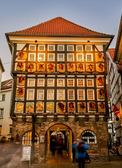 Das Foto zeigt den Weihnachtsmarkt in der Altstadt von Hattingen