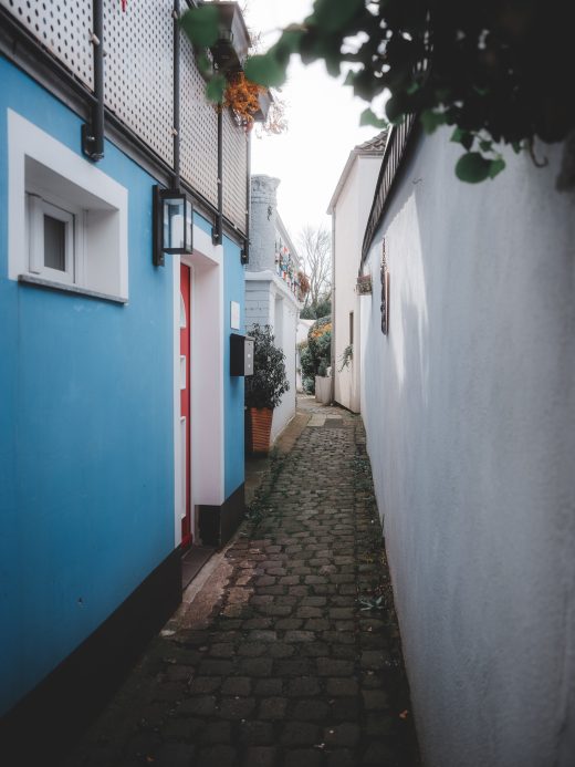 Das Foto zeigt die Altstadt von Moers