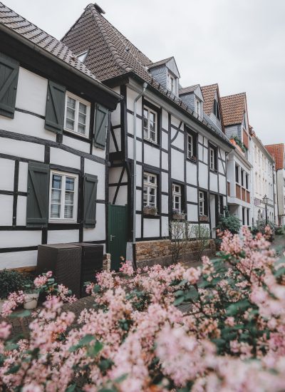 Das Foto zeigt die Altstadt von Mülheim an der Ruhr