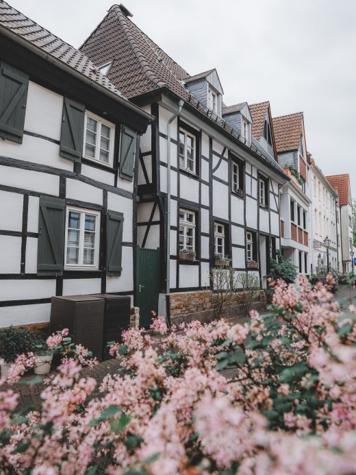 Das Foto zeigt die Altstadt von Mülheim an der Ruhr