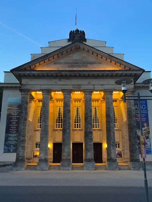 Das Foto zeigt das Landestheater in Detmold an der Römer-Lippe-Route
