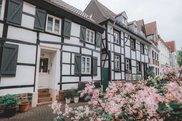 Das Foto zeigt die Altstadt von Mülheim an der Ruhr
