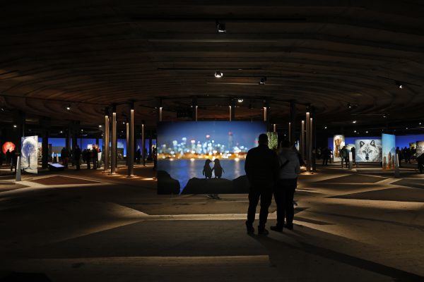 Das Foto zeigt das Gasometer Oberhausen von innen.
